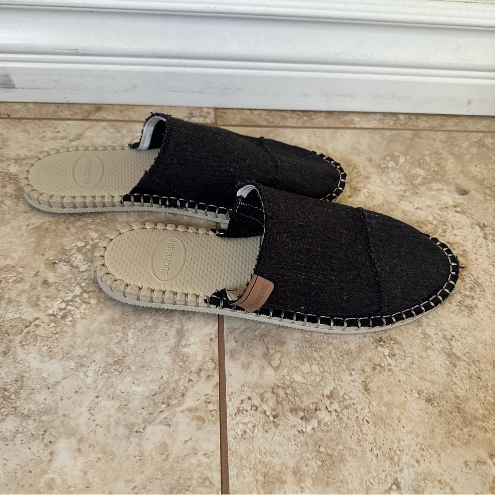 NEW Havaianas Black Mule Espadrilles NEW Size 7 - Picture 8 of 8